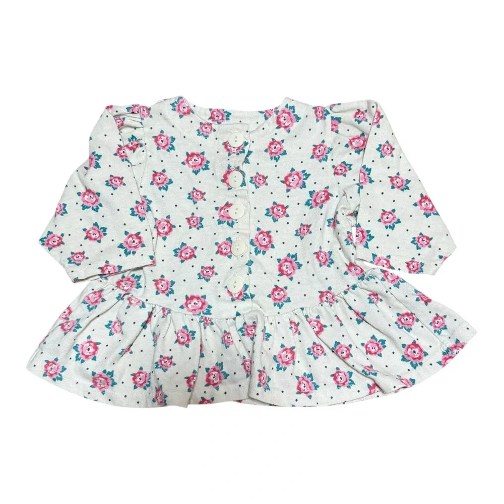 Vintage Carter Cute Floral Baby‎ Dress with Buttons
